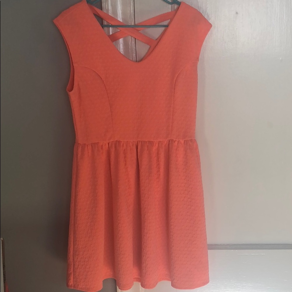 Coral pink dress